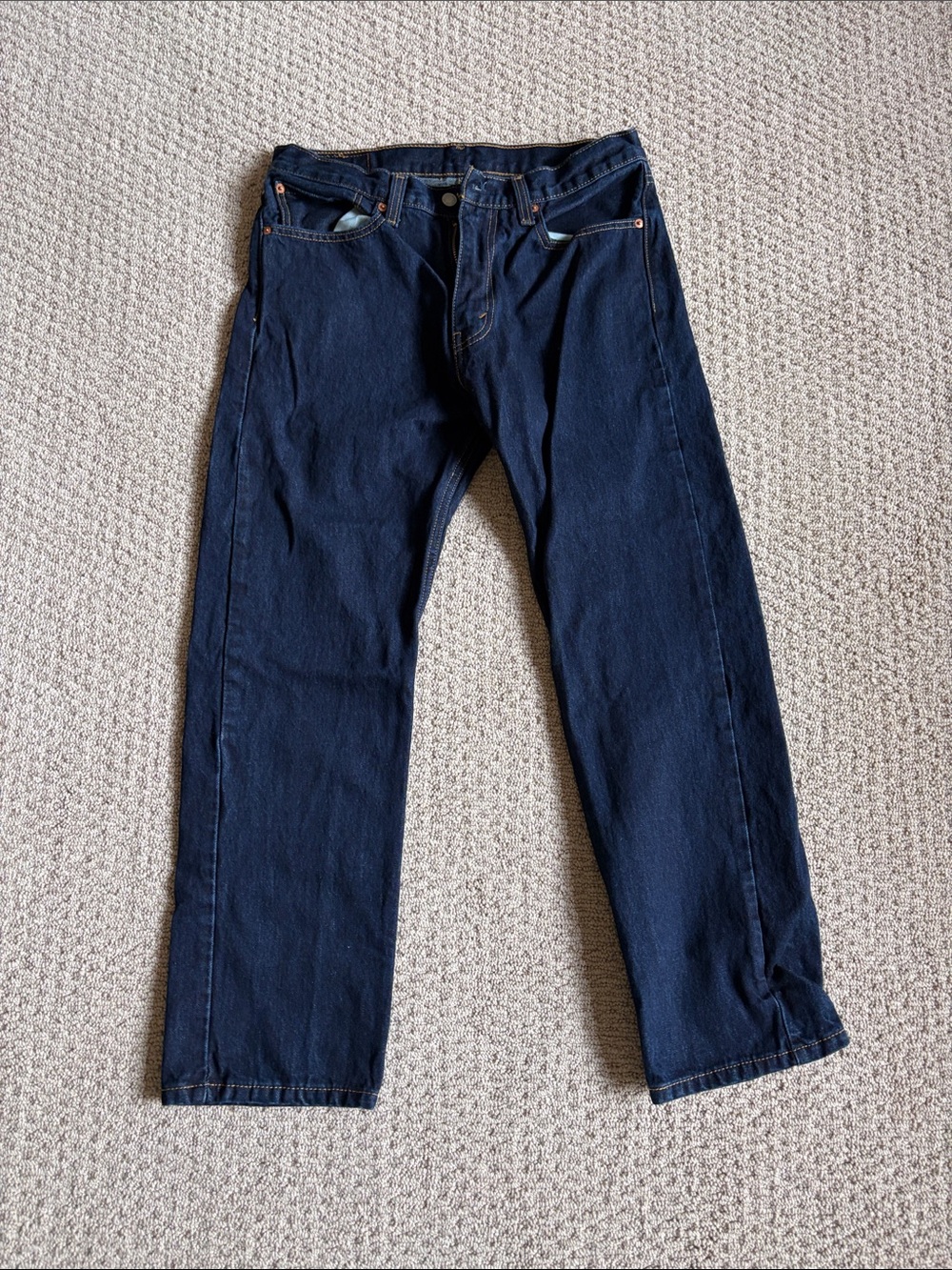Levi's Men's Straight Jeans - Dark Blue Denim